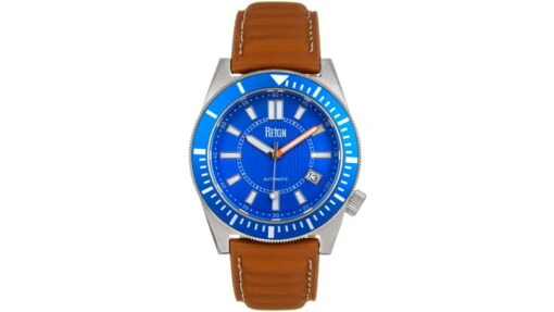 Reign Francis Leather-Band Watch W/Date -Outlet Camping Store opplanet reign francis leather band watch w date brown blue one size reirn6304 main