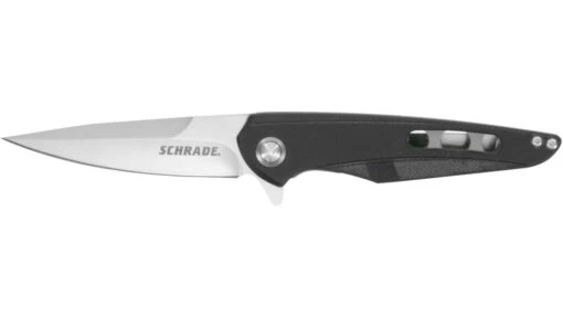 Schrade Kinetic 3.13in Folding Knife -Outlet Camping Store opplanet schrade kinetic 3 13in folding knife aus 8 g 10 composite handle stainless steel blade black matte 1182623 main