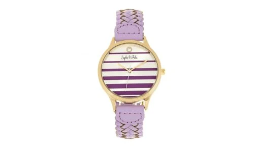 Sophie And Freda Sophie & Freda Tucson Leather Band Watches - Women's -Outlet Camping Store opplanet sophie and freda tucson leather band watch w swarovski crystals gold lavender one size safsf4505 main