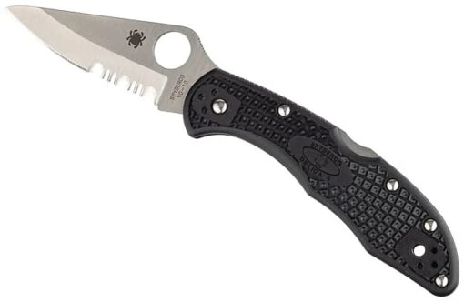 Spyderco Delica 4 -Outlet Camping Store opplanet spyderco delica4 lightweight frn handle partially serrated blade folding knife black c11psbk main