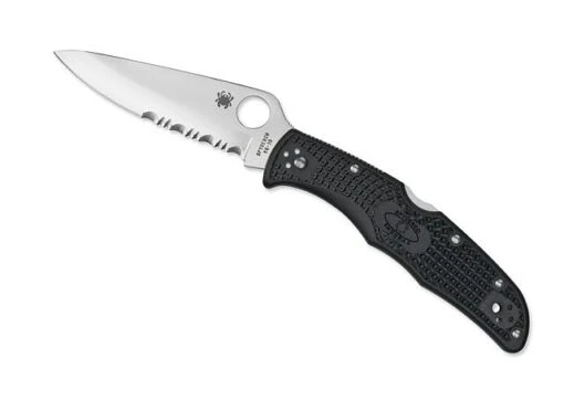 Spyderco Endura -Outlet Camping Store opplanet spyderco endura4 lightweight black frn handle ps silver blade fold knife c10psbk main 1