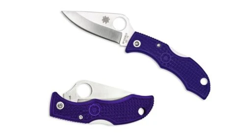 Spyderco Ladybug3 4.4in Black Folding Knife -Outlet Camping Store opplanet spyderco ladybug3 purple frn handle fe blade fold knife lprp3 v1