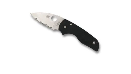 Spyderco Lil' Native Compression Lock Folding Knife -Outlet Camping Store opplanet spyderco lil native g 10 spyderedge folding knife black c230gs main