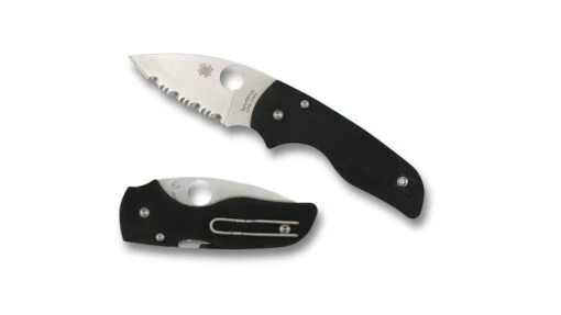 Spyderco Lil' Native Compression Lock Folding Knife -Outlet Camping Store opplanet spyderco lil native g 10 spyderedge folding knife black c230gs v1