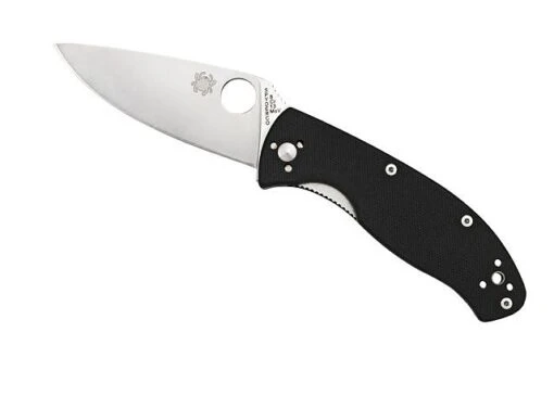 Spyderco Tenacious -Outlet Camping Store opplanet spyderco tenacious g 10 black handle silver fe blade fold knife c122gp main