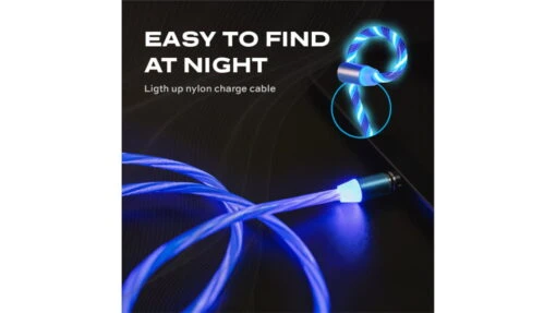 Statik GloBright Universal Light-Up Charge Cable -Outlet Camping Store opplanet statik statik globright universal light up charge cable 3ft 1m blue pup 0158 blu av 6