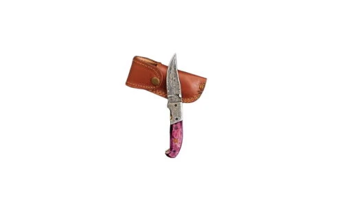 Titan International Knives Damascus Titan Classico Viola-Raindrop Folding Knife -Outlet Camping Store opplanet titan international knives damascus titan classico viola raindrop folding knife 4 5 inch tf 002 main