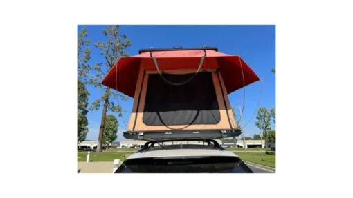 TRUSTMADE Scout Max Triangle Aluminum Car Rooftop Tent -Outlet Camping Store opplanet trustmade scout max triangle aluminum car rooftop tent black and beige medium or02rt05yz blackbeige av 2