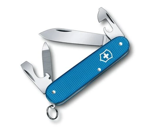 Victorinox Swiss Army Cadet Alox -Outlet Camping Store opplanet victorinox cadet alox limited edition 2020 swiss pocket knife ribbed aqua blue 84mm 0 2601 l20 main